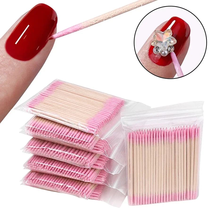 double-ended cotton swabs with fine tips — image 2