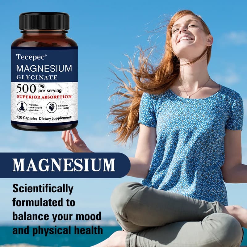 bottle of magnesium glycinate capsules — image 2