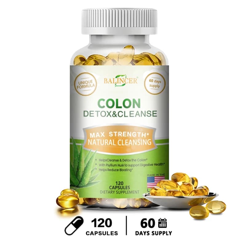 Balincer colon cleanse supplement bottle with capsules — image 8
