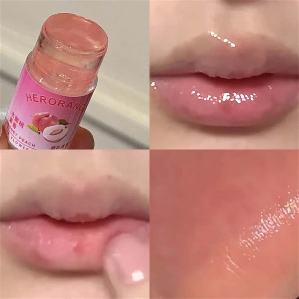 transparent coconut fruit lip balm tube — image 4