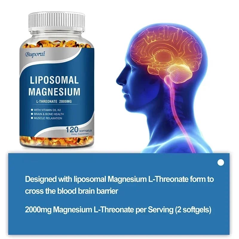 bottles of liposomal magnesium L‑threonate with vitamins D3 and K2 — image 4