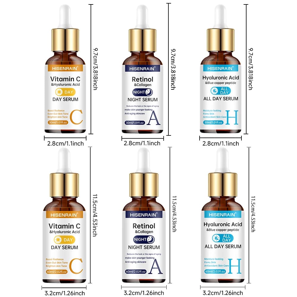 Vitamin C, Retinol and Hyaluronic Acid serum duo bottles — image 4