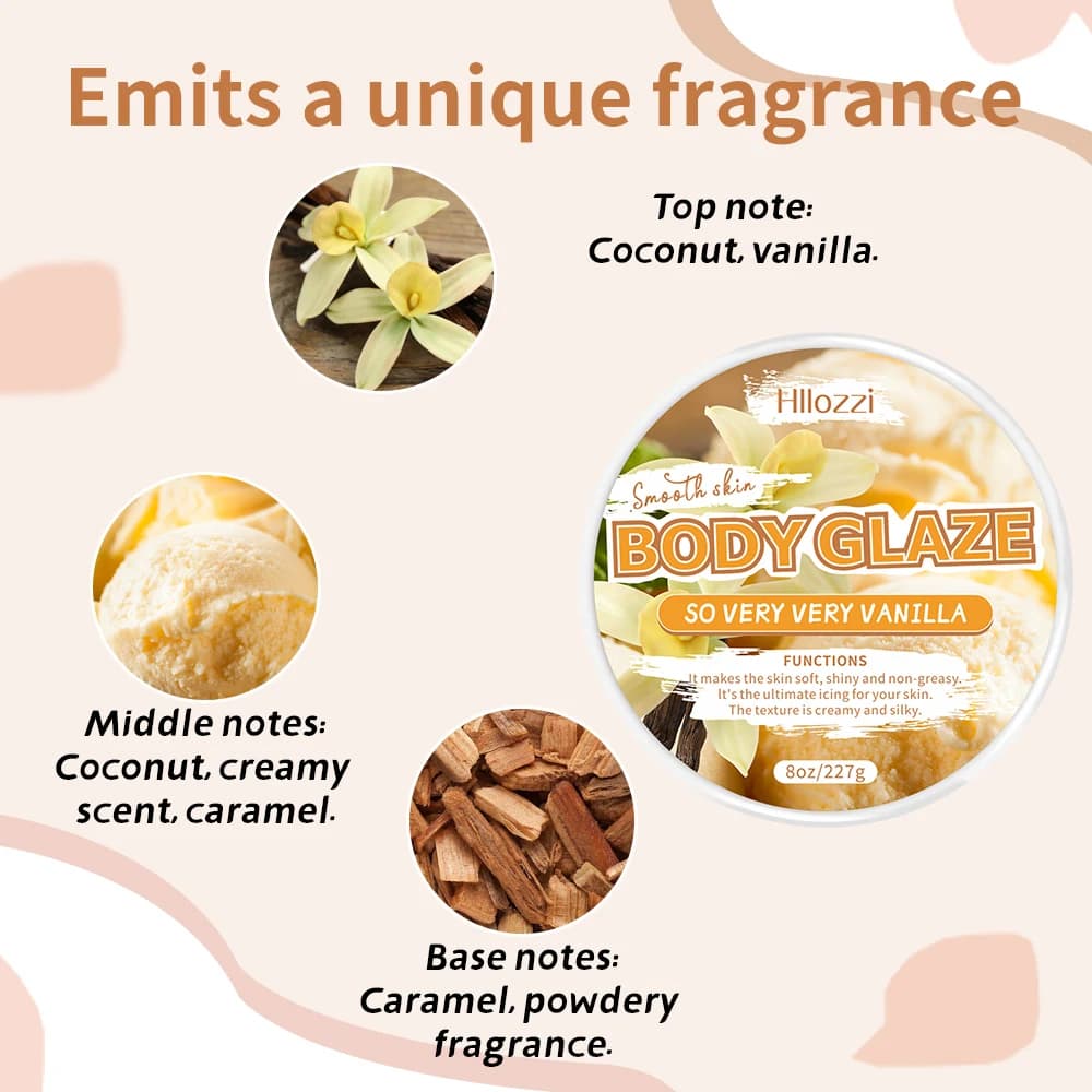 vanilla scented body glaze bottle — image 4