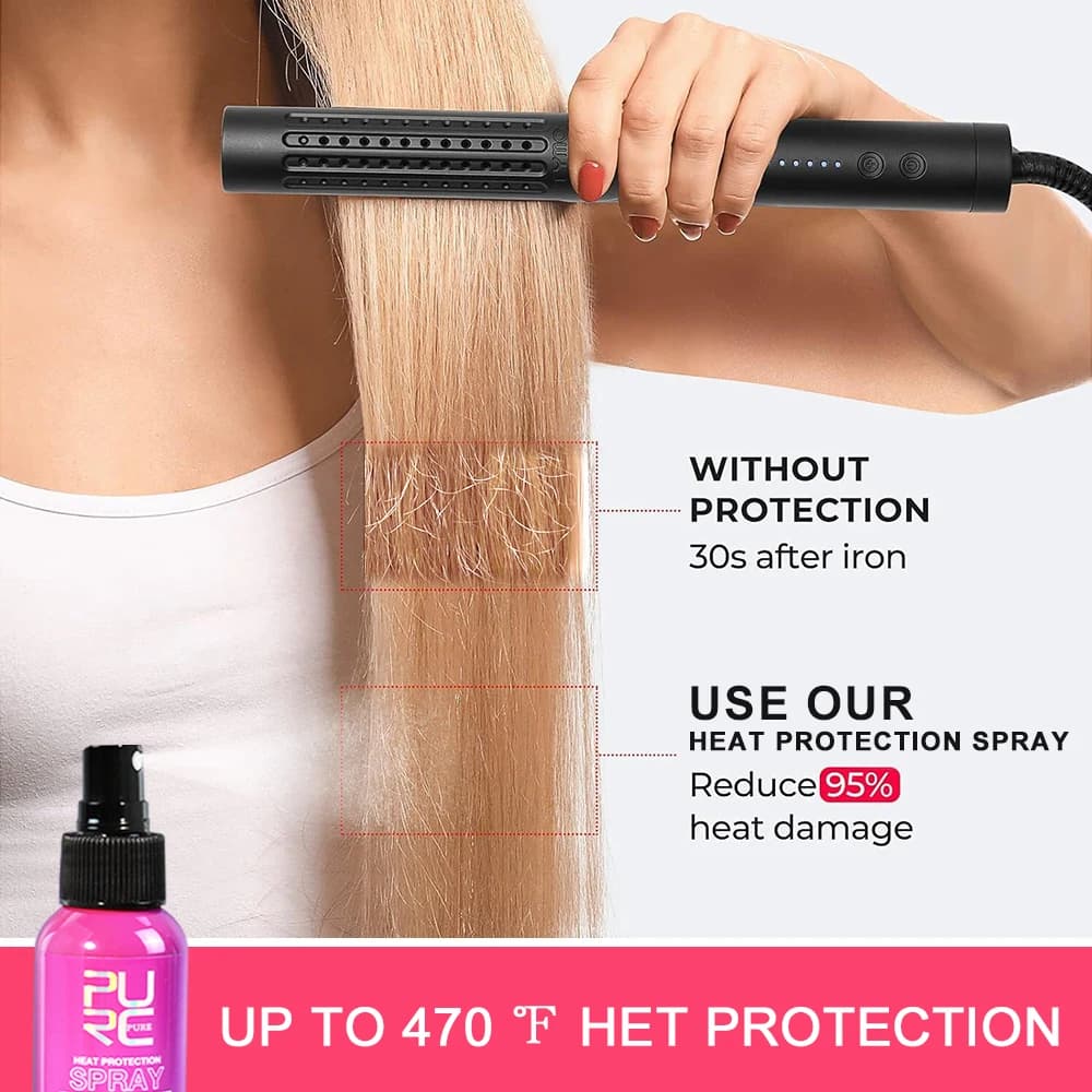 Heat protectant spray bottle with coconut oil formula — image 2