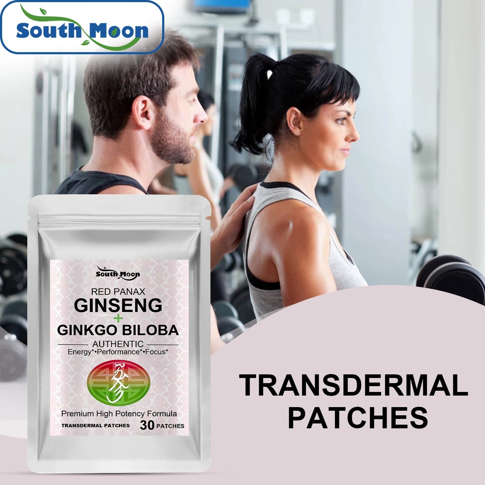 Energy Support Body Patches with Red Ginseng & Ginkgo (120 pcs)