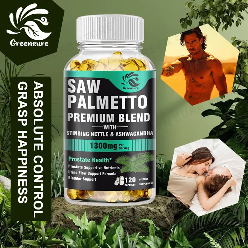 Greensure men's prostate support supplement bottle — image 1