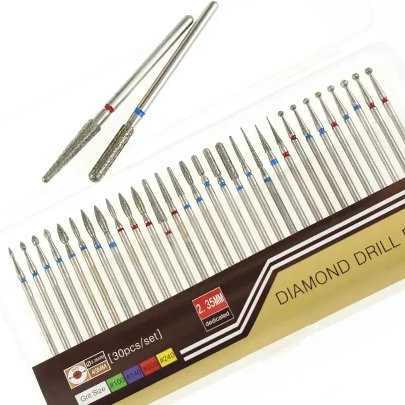 Diamond Burr Nail Milling Set – 30 Pieces