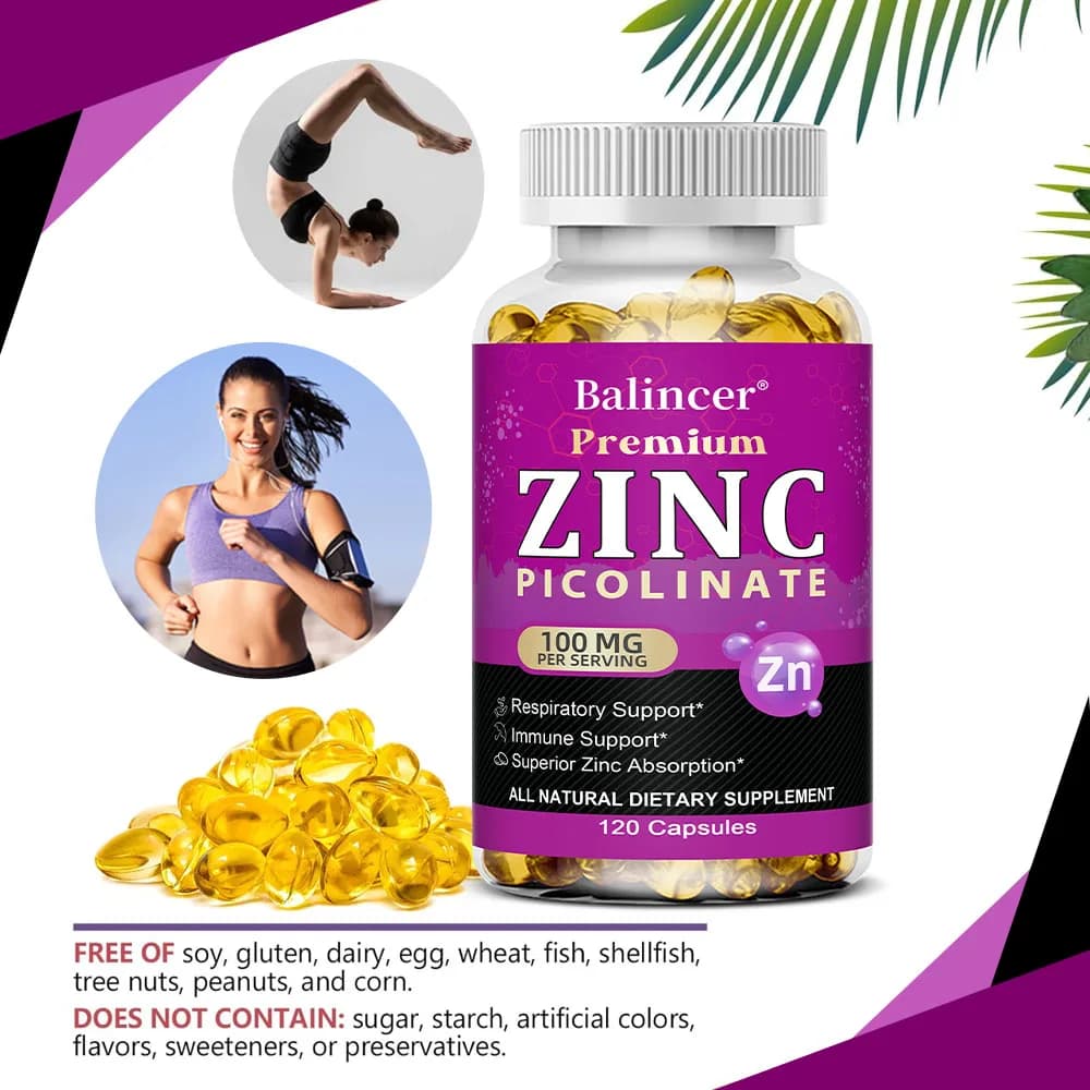Zinc picolinate 100 mg capsules bottle — image 3
