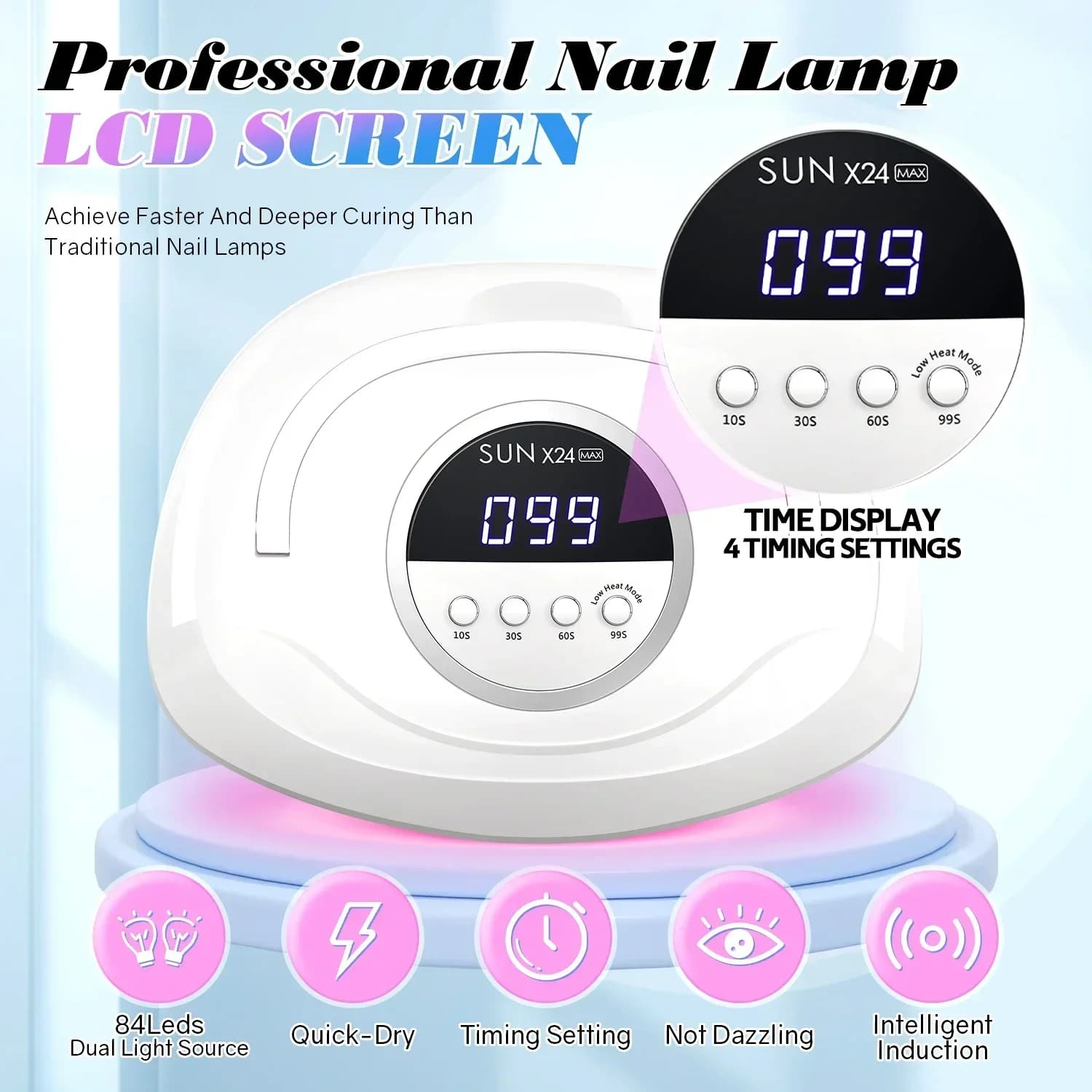 UV LED nail lamp with 84 LEDs — image 2