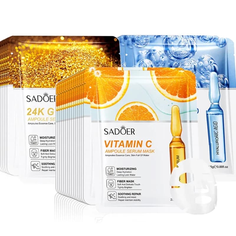 24K gold hyaluronic acid sheet mask pack — image 1