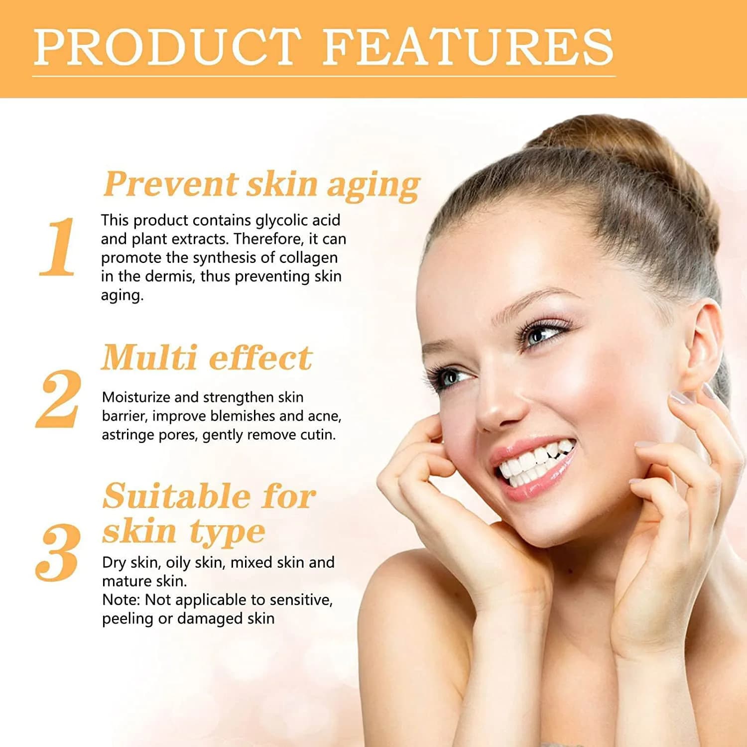 Glycolic acid skin lotion bottle — image 2
