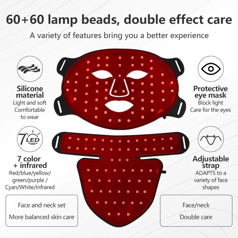 LED facial mask with neck attachment — image 5
