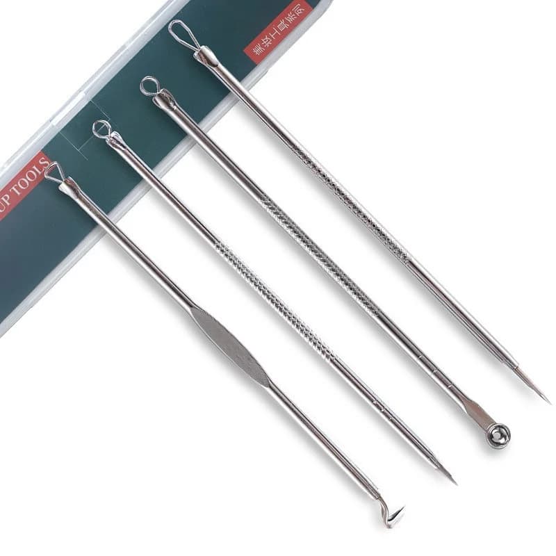 set of four ultra‑fine blackhead extractor needles — image 5