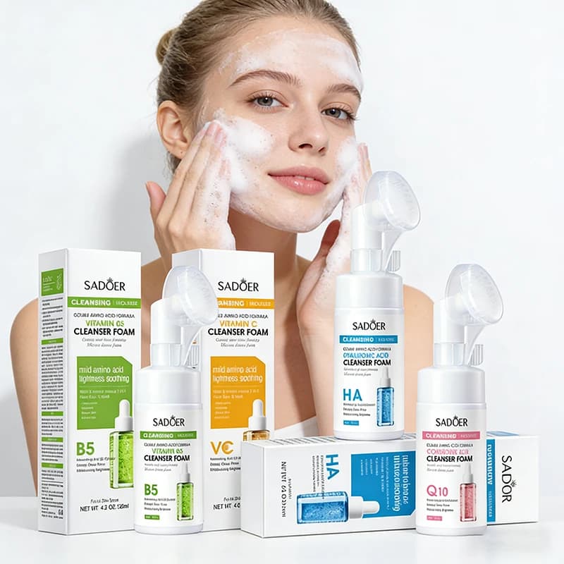 foam facial cleanser bottle — image 1