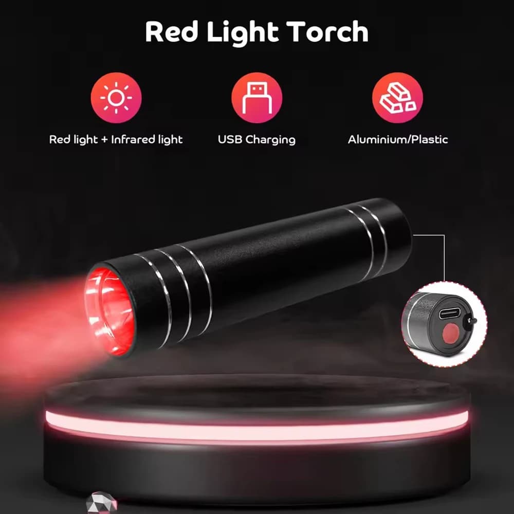 handheld red and infrared light therapy lamp — image 3