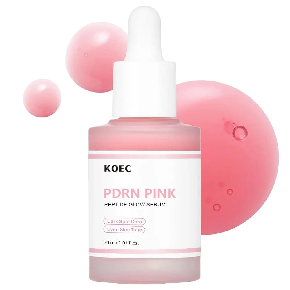 KOEC Rose PDRN Pink Peptide Glow Facial Serum bottle — image 1