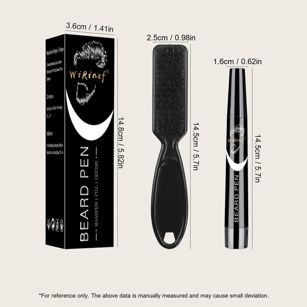 black beard styling pen with brush — image 2