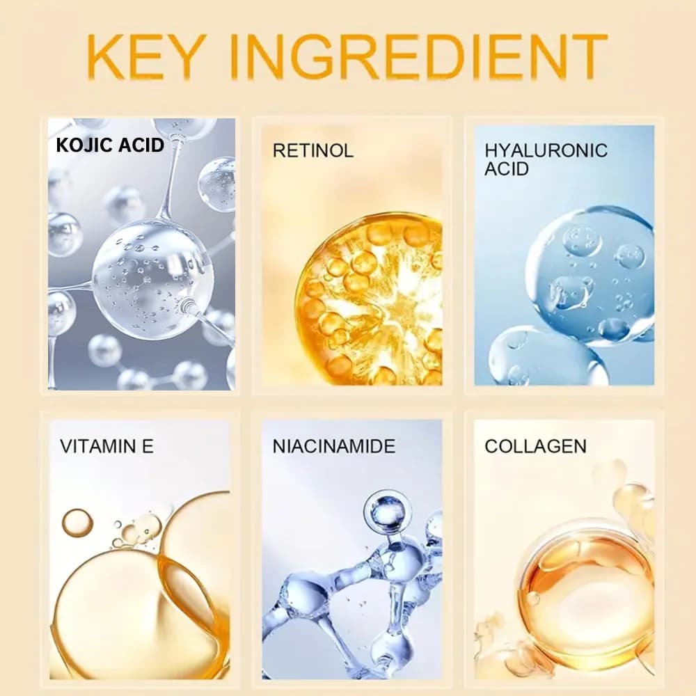 Kojic acid serum and cream bottles in a bundle — image 5