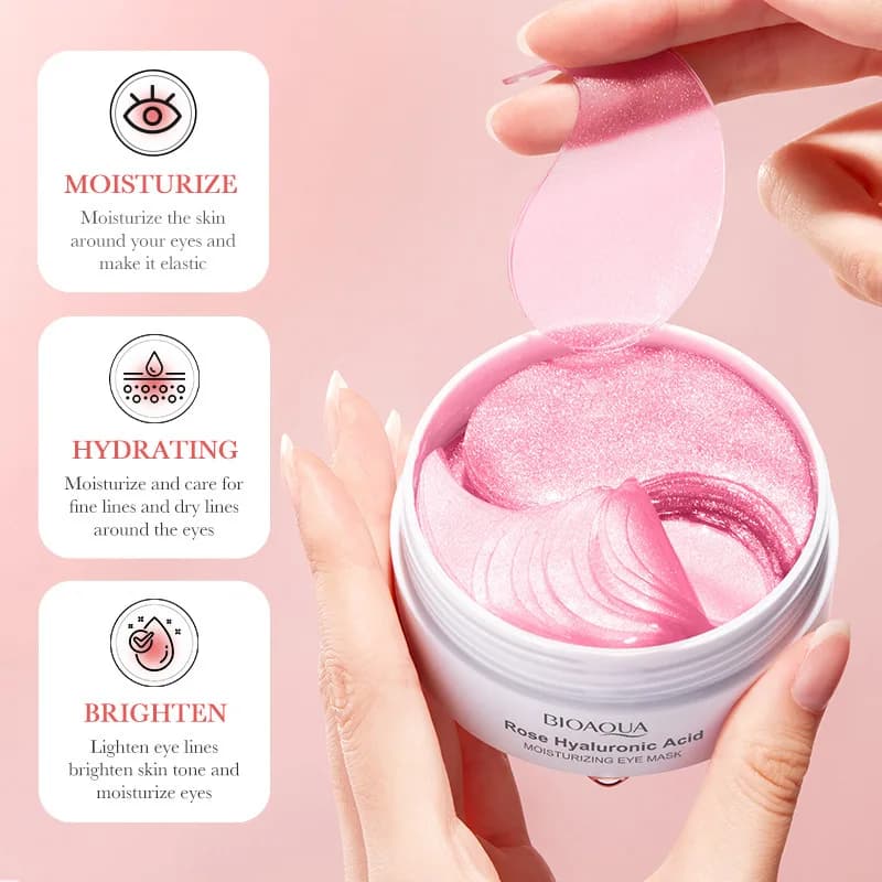 Rose hyaluronic acid travel eye mask — image 2