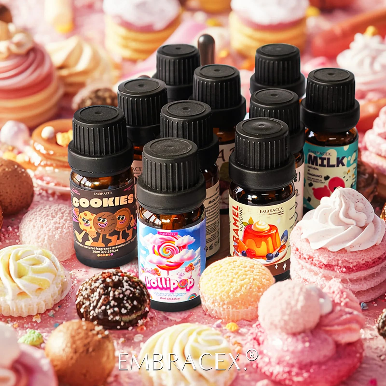 bottles of vanilla coconut coffee chocolate essential oil blend — image 6