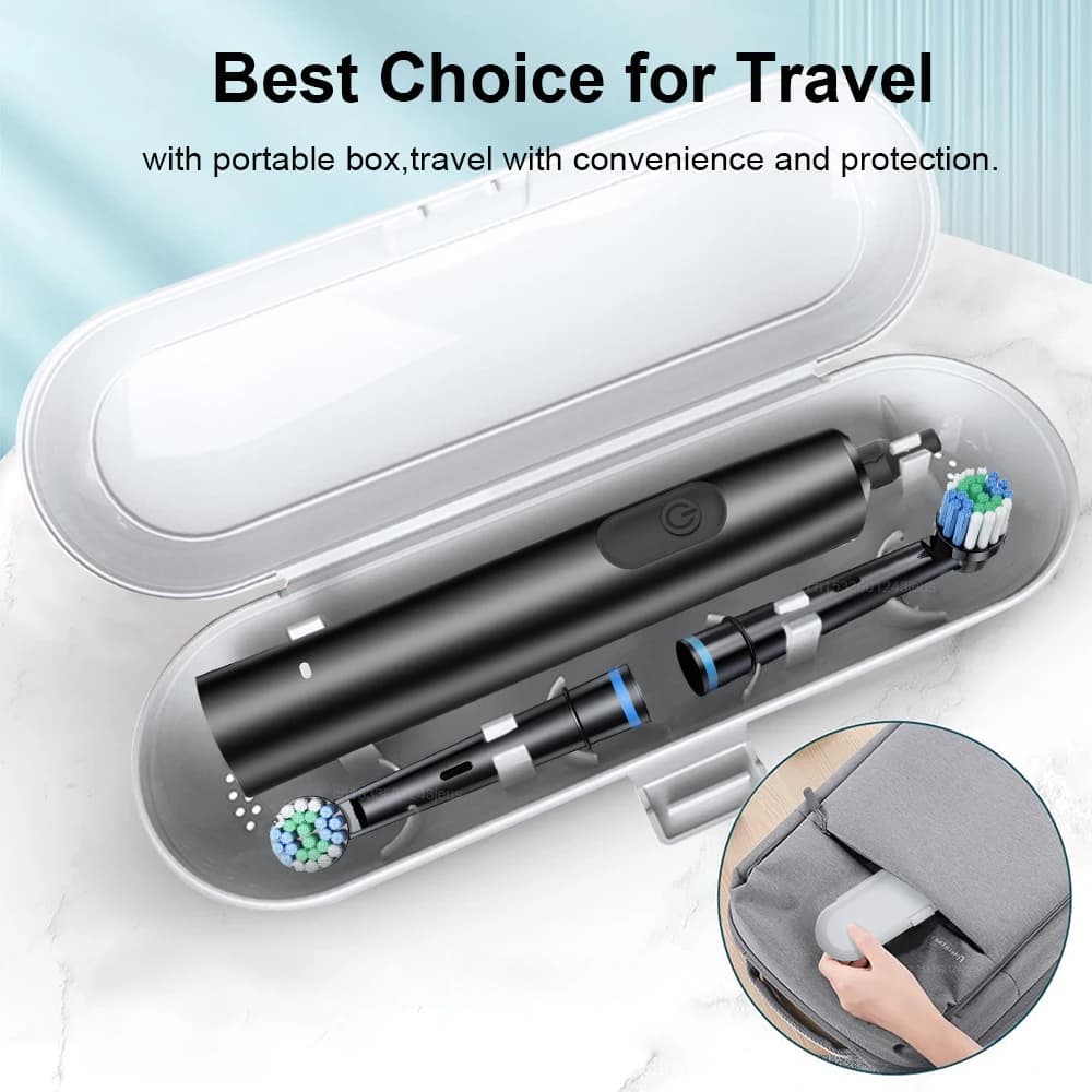 FUNMENTO rechargeable rotary electric toothbrush with soft brush heads — image 6