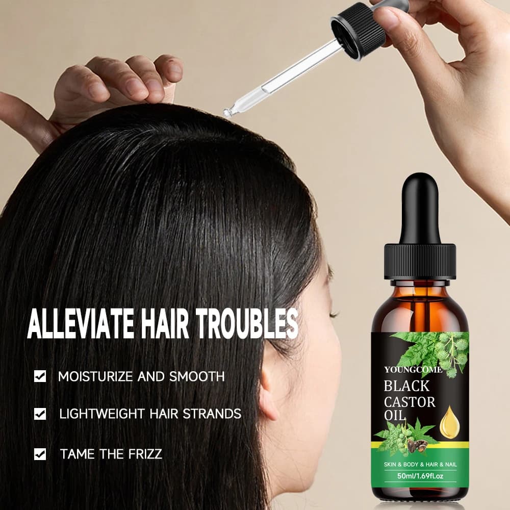 bottle of black castor oil — image 5