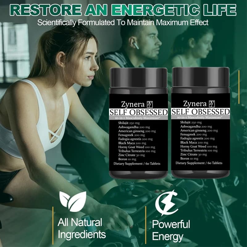 Ashwagandha and maca stamina tablets bottle — image 2