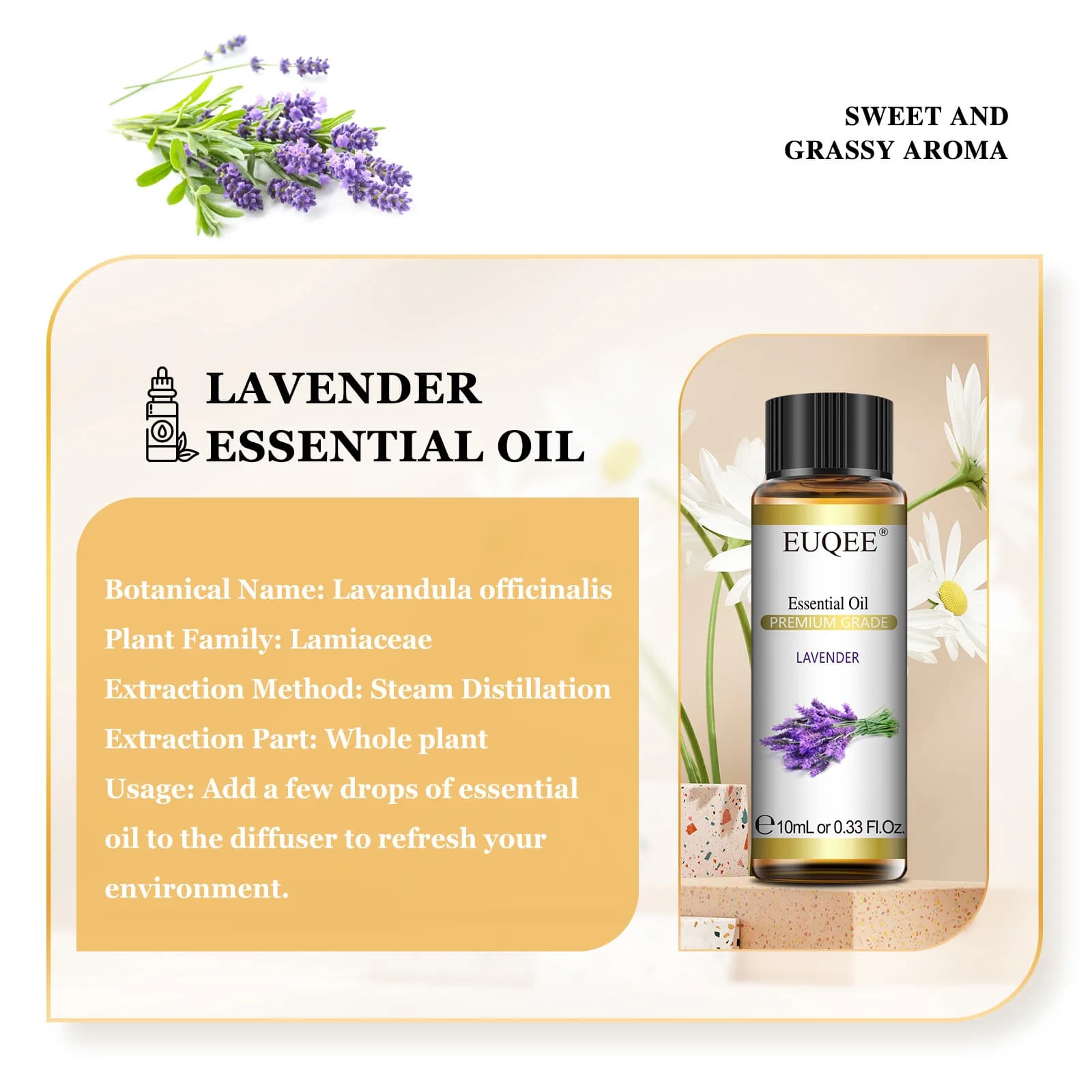 Lavender and jasmine essential oil bottle — image 3