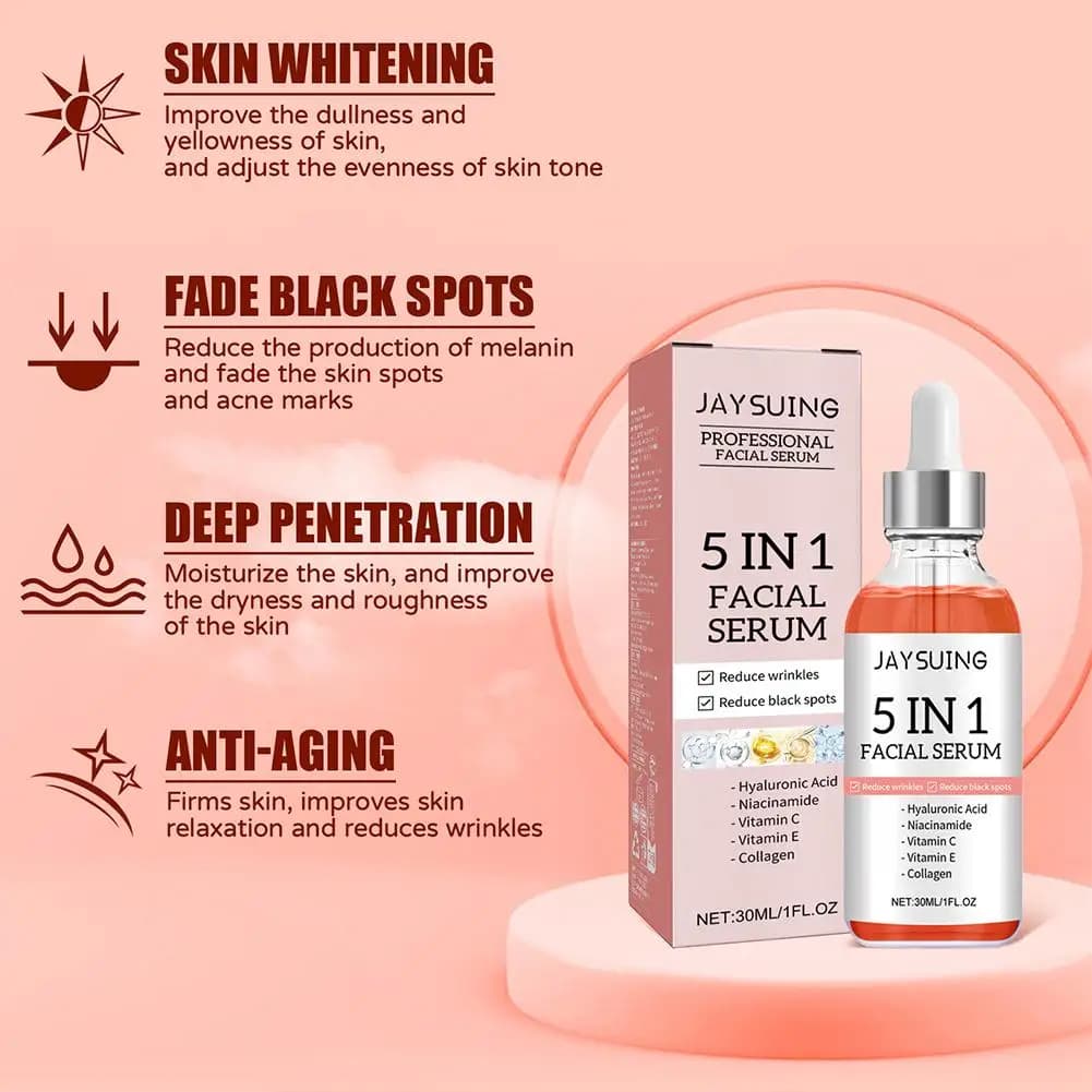 face serum bottle with vitamin c and hyaluronic acid — image 4