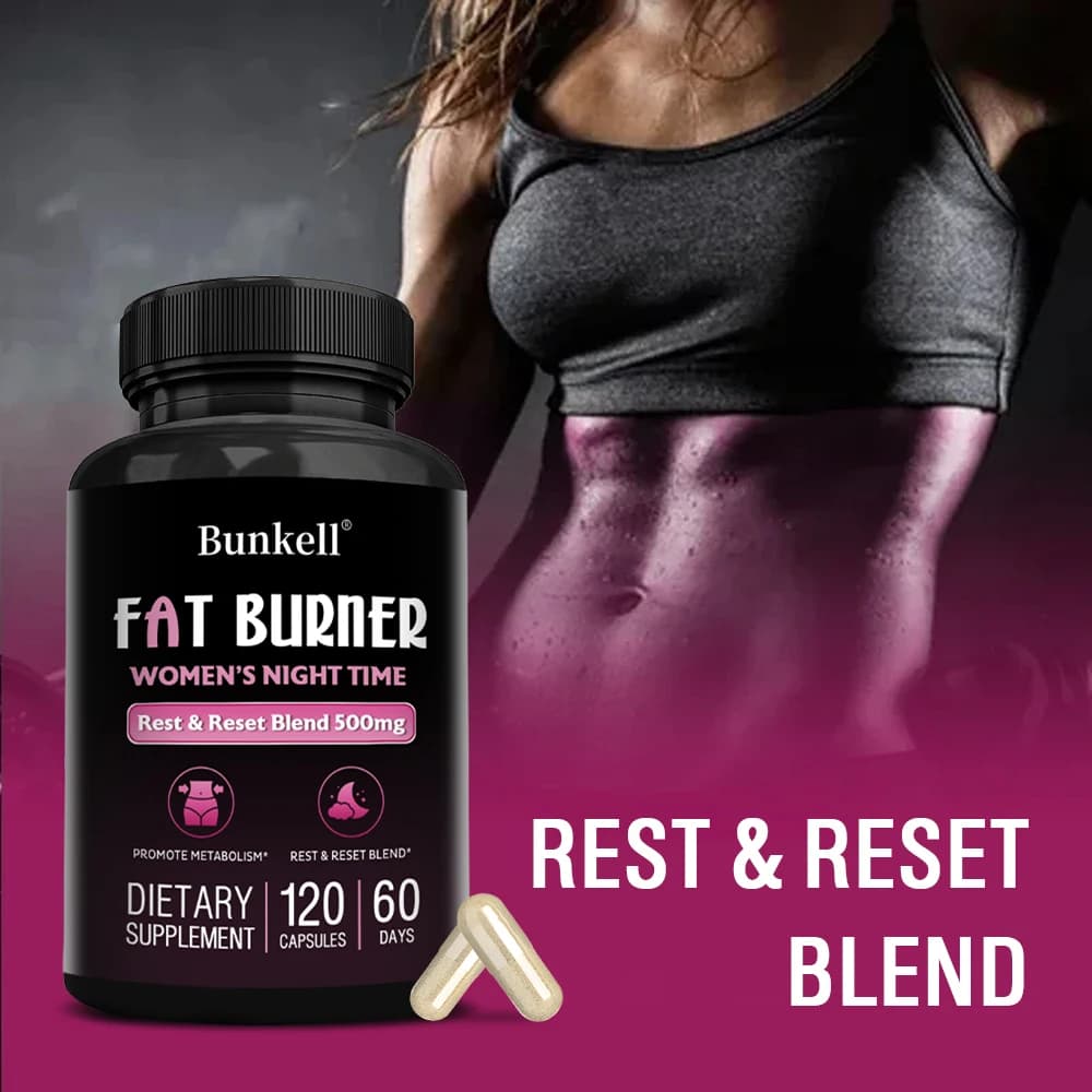 Women's nighttime fat burner supplement bottle — image 5