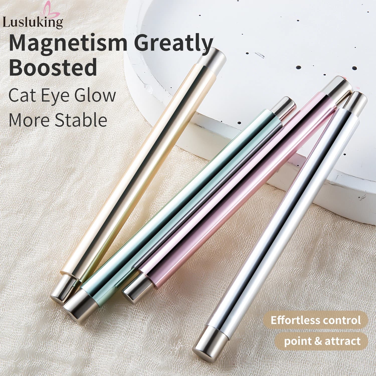 magnetic cat eye nail art tool with ball — image 3