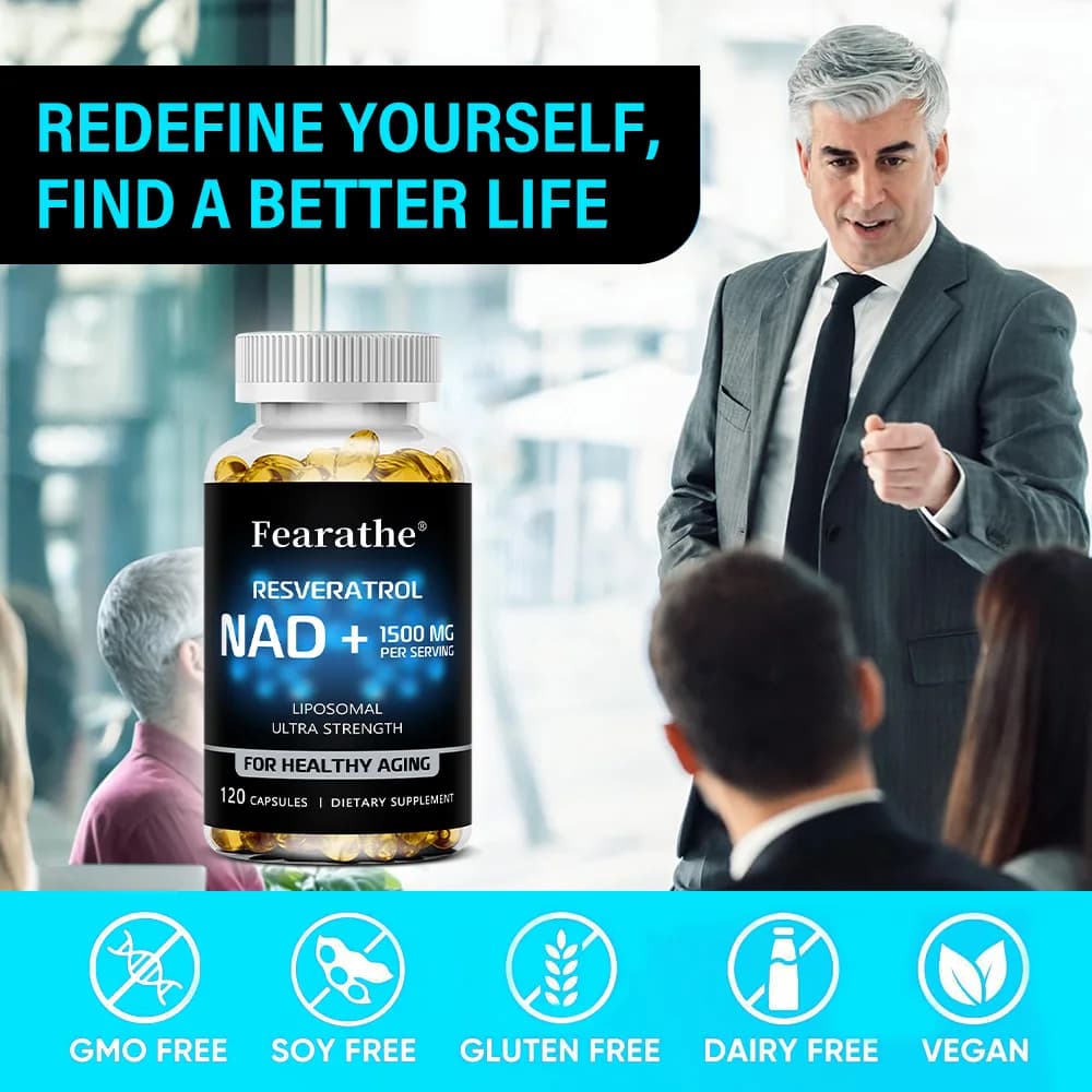 Bottle of NAD+ Boost with Resveratrol capsules — image 6