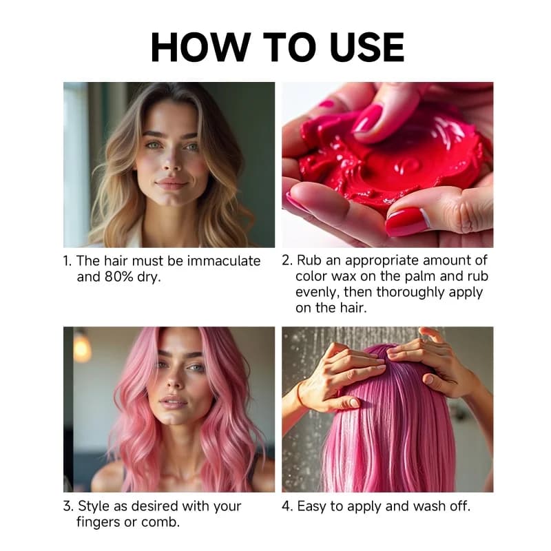 temporary hair color wax tube — image 4