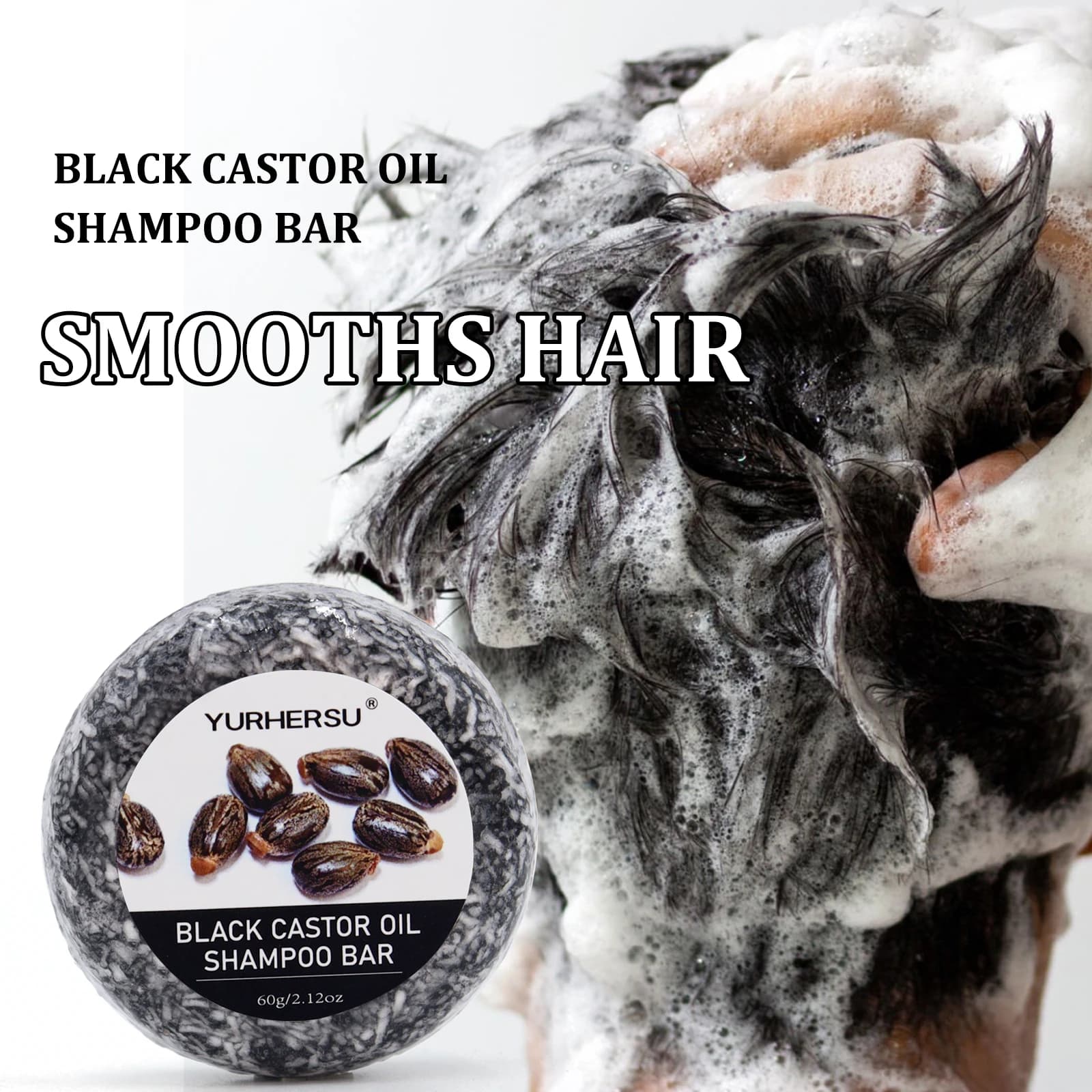 black castor 2-in-1 shampoo bar — image 4