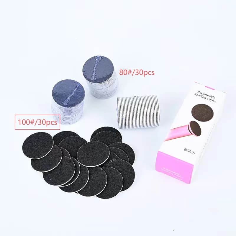 60‑Piece 43mm Replaceable Nail File Set for Cuticles & Callus