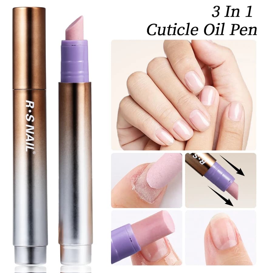 cuticle oil pen with ceramic nail pusher — image 1