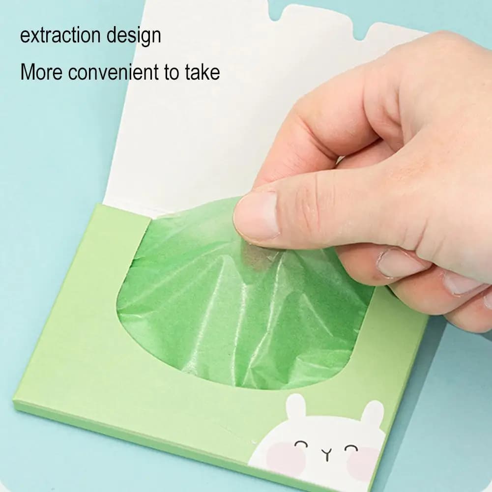 pack of 100 face oil blotting papers — image 4