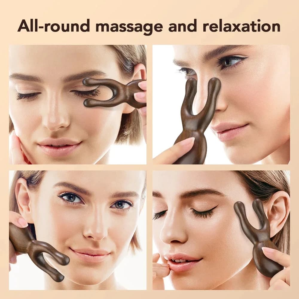 Wooden Gua Sha facial massager tool — image 6