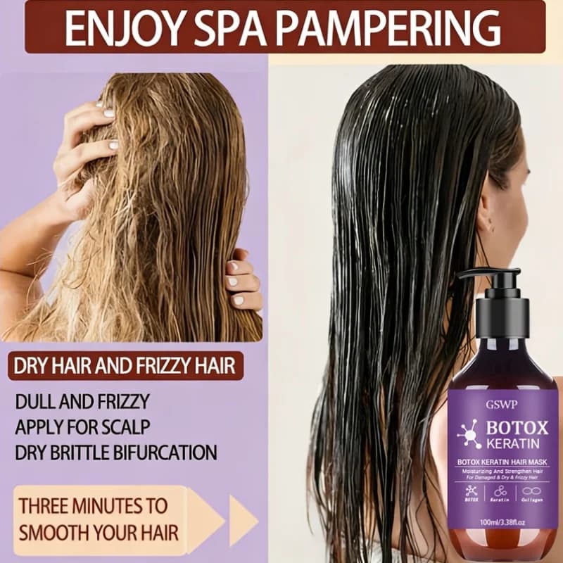 Botox keratin hair mask in a 100 ml jar — image 3