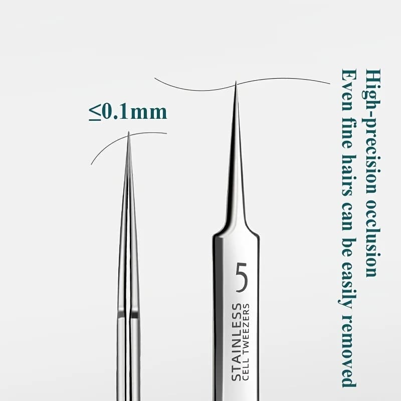 stainless steel blackhead removal tweezers — image 3