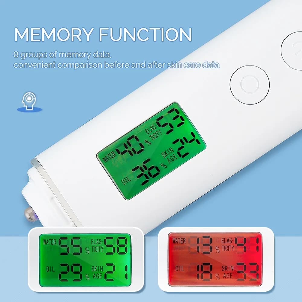 hand holding skin moisture and oil analyzer device — image 4