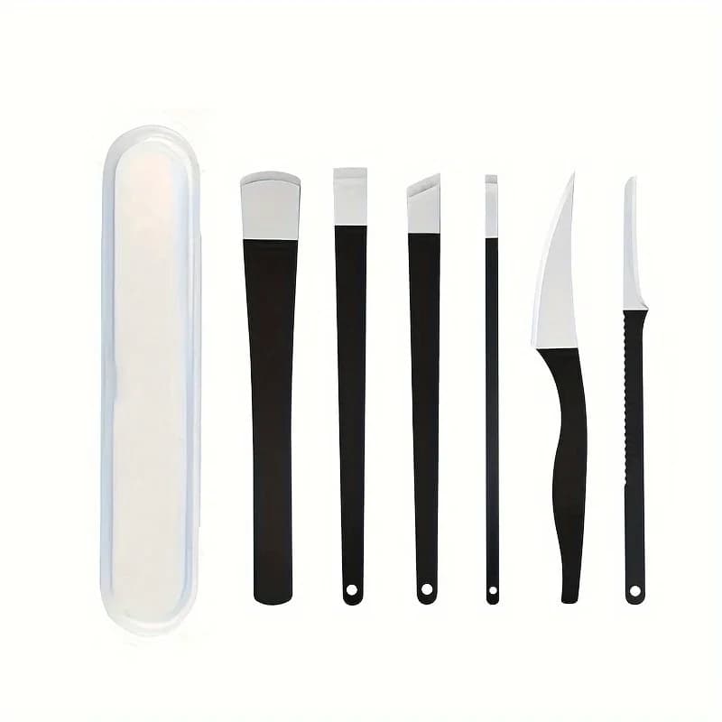 Stainless steel foot care set with knife, scraper, clippers and skin remover — image 7