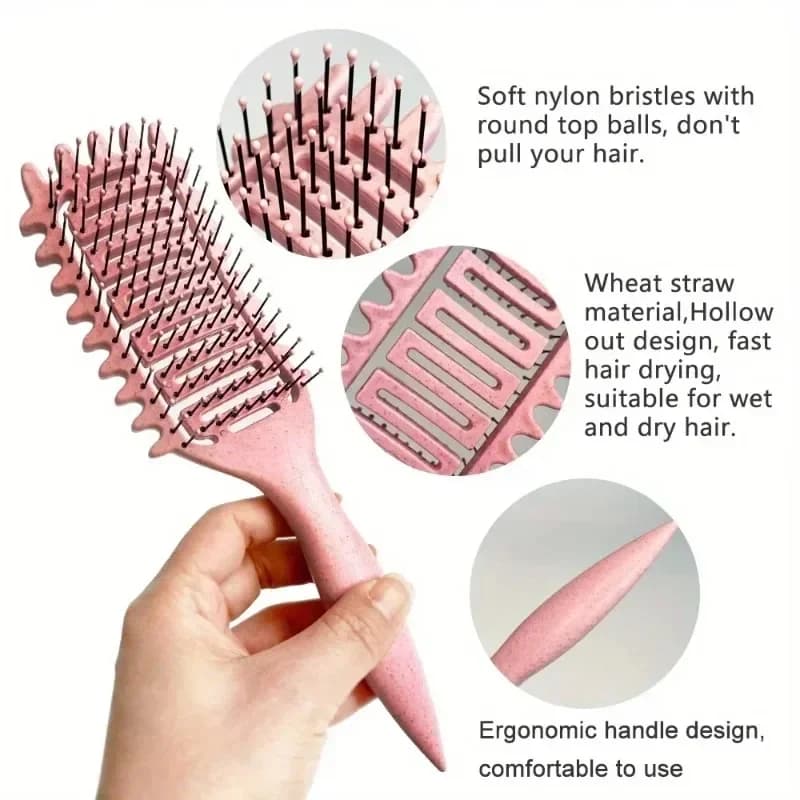 Curl defining detangling brush for wet curly hair — image 5