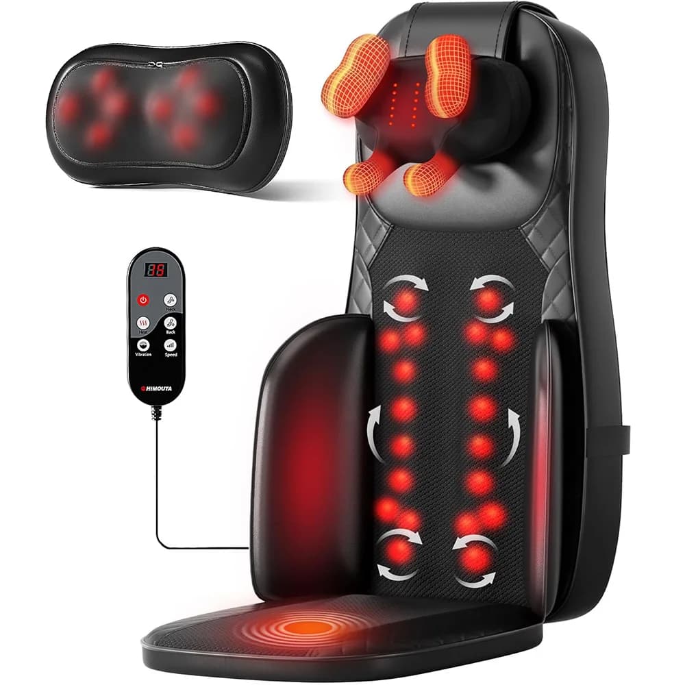 3-in-1 Shiatsu Neck and Back Massage Cushion with Heat - 4D
