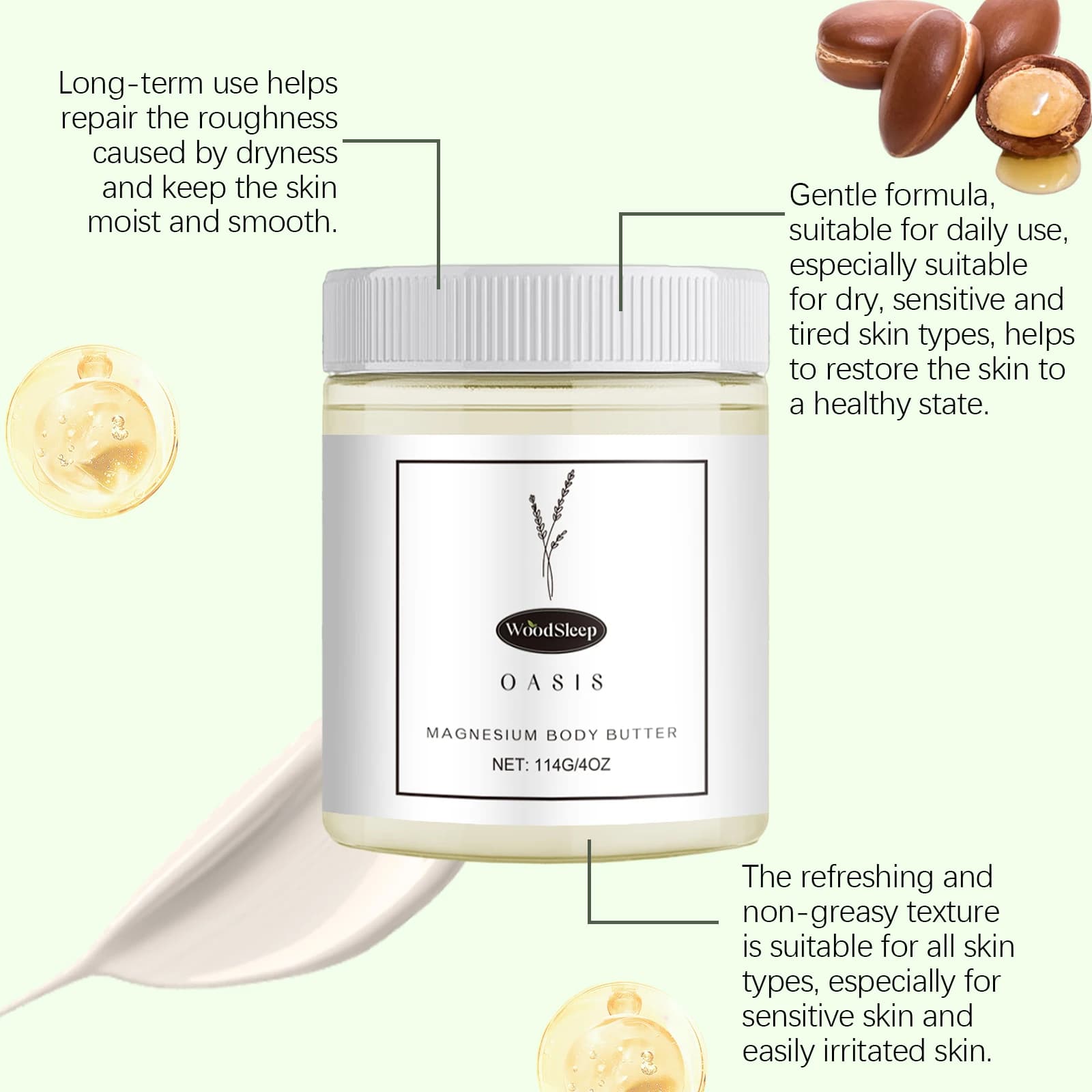 magnesium and shea butter body butter jar — image 3