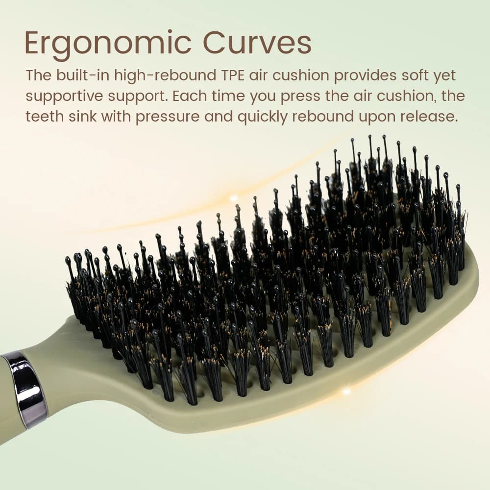 anti-static paddle brush with scalp massage bristles — image 4
