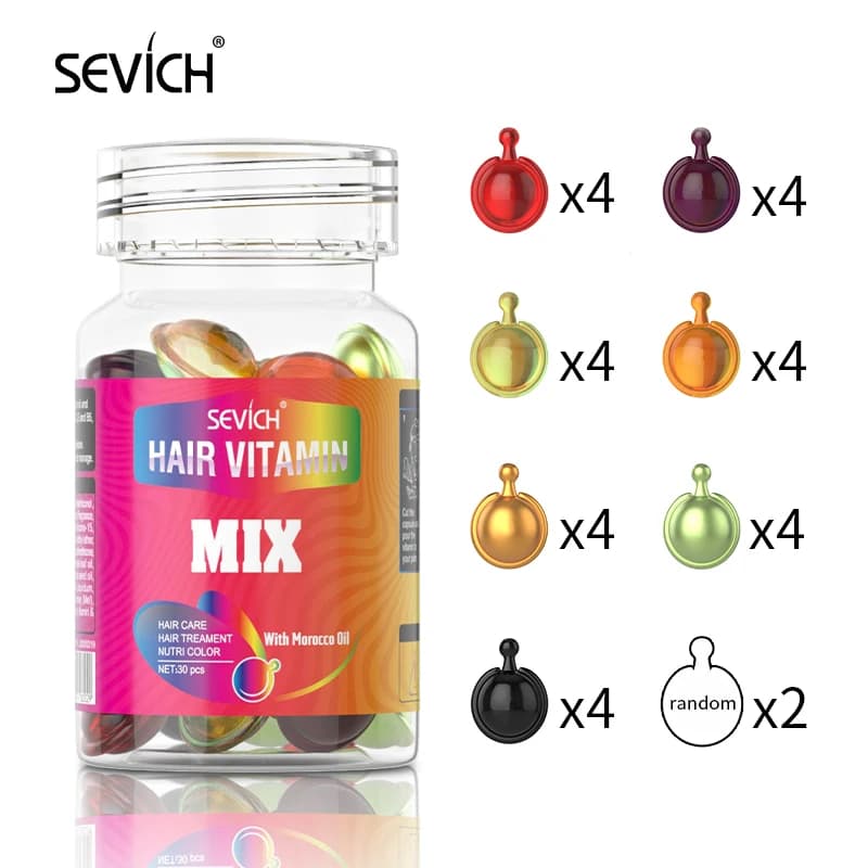 hair vitamin capsule treatment oil bottle — image 6