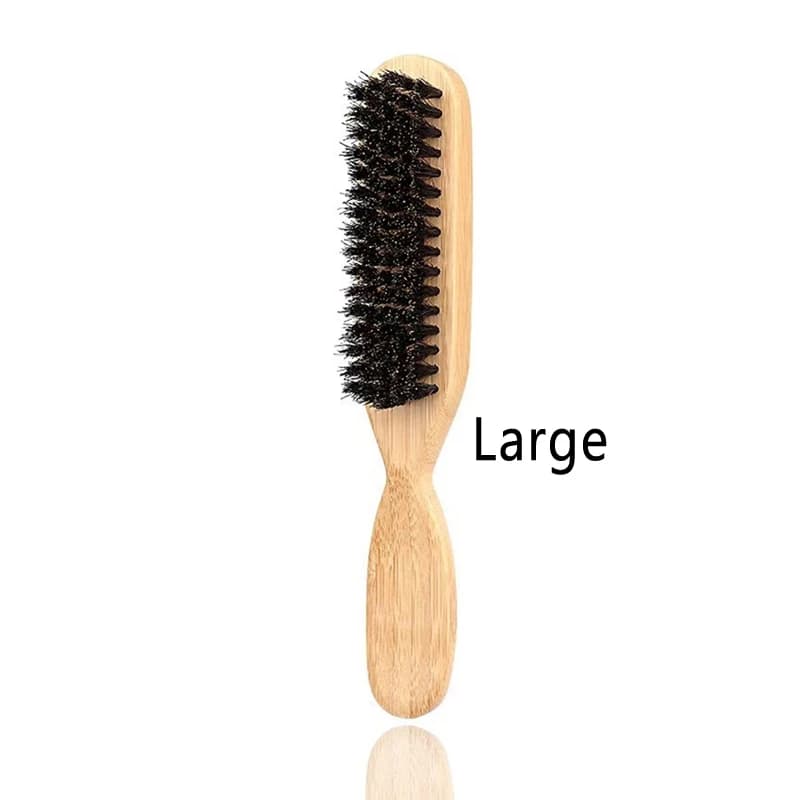 brown wooden bristle comb with pointed tail — image 7