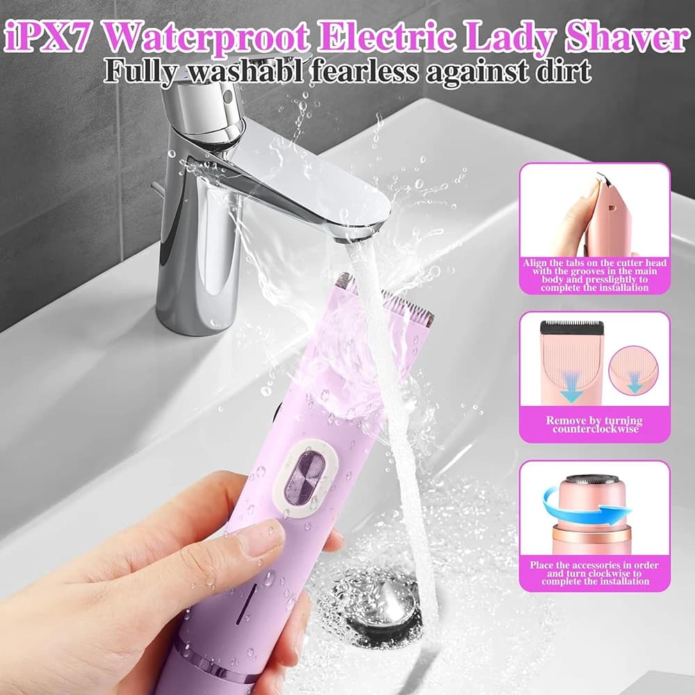 waterproof dual-head bikini and body trimmer for women — image 6