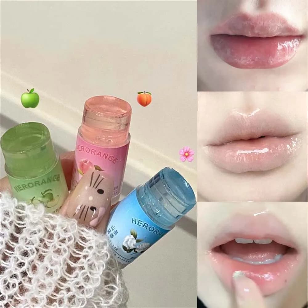 transparent coconut fruit lip balm tube — image 3